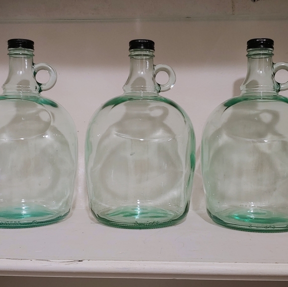 (3) gallon jug jar glass with handle - Picture 3 of 9